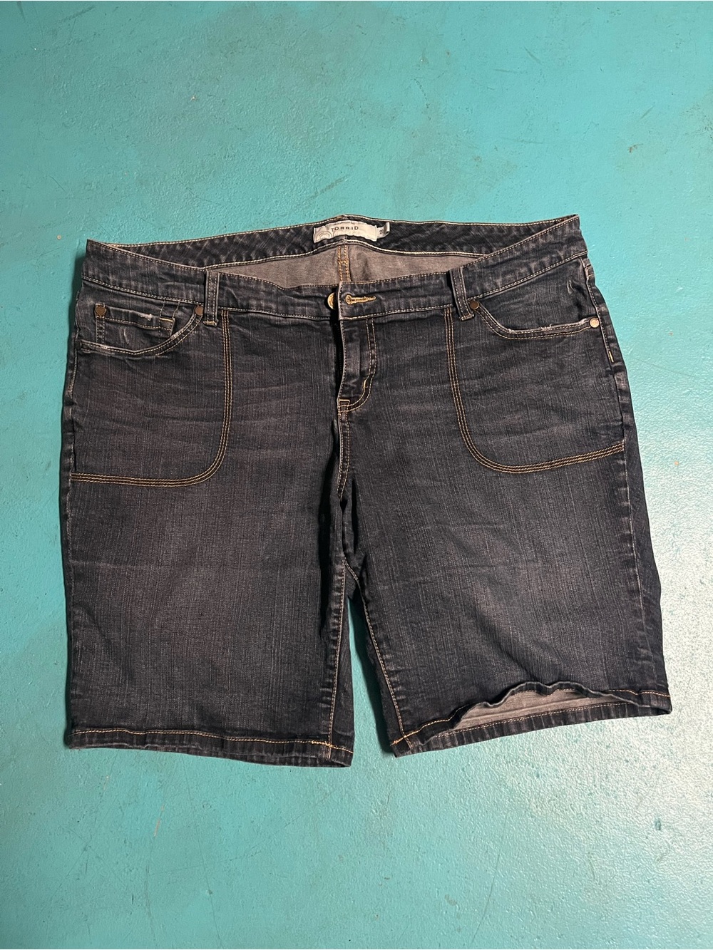 torrid Dark Wash Denim Bermuda Shorts